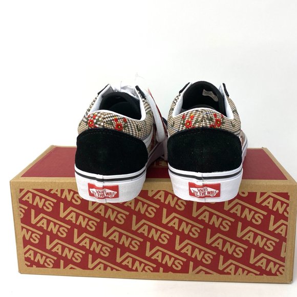 🌸Sale🌸 VANS Old Skool Black Brown Roses Sneakers Women's Size 7.5 VN0A4U3B2NV - Picture 6 of 10